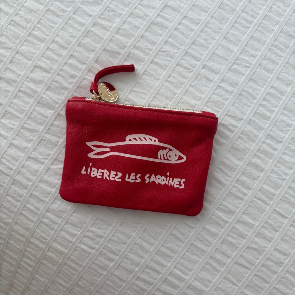 Clare V. Sardine Mini Leather Pouch